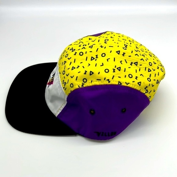 Villon- Retro Y2K Purple Yellow Villon Strap Adjustable Hat Size Onesize - Picture 6 of 9